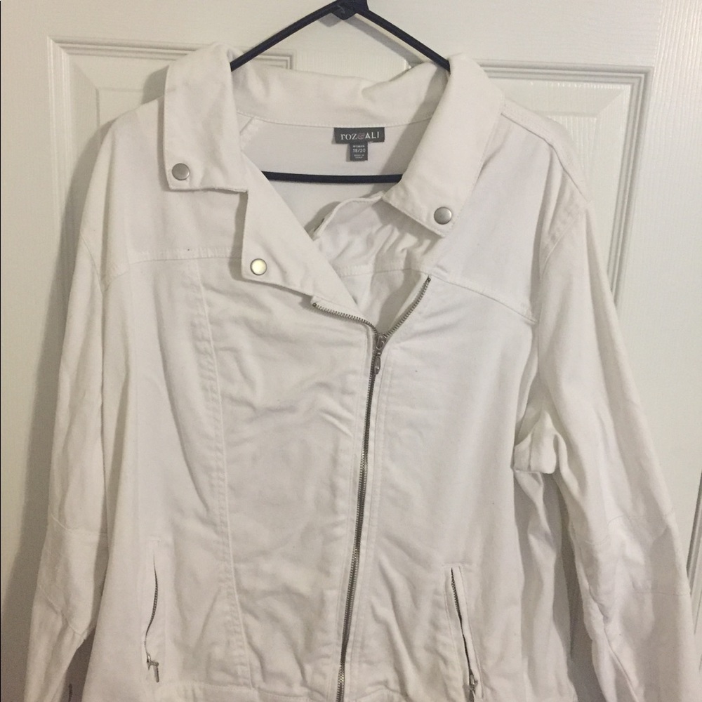 White jean jacket